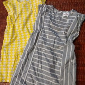 Yellow and gray star Hanna Andersson dresses